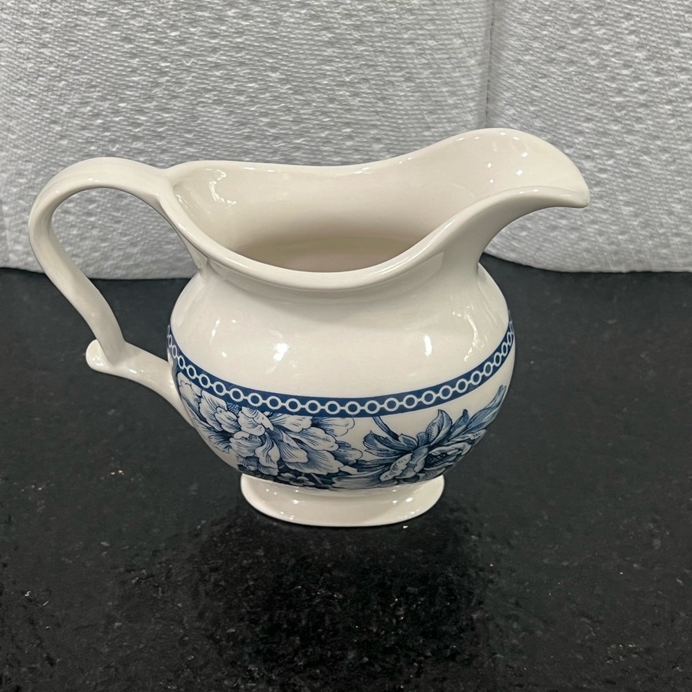 222 Fifth Adelaide Blue & White Creamer